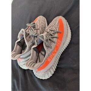 US SIZE 6.5 Yeezys adidas boost 350 V2 gray and orange zebra